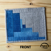 Load image into Gallery viewer, Indigo and Linen 01 Mug Rug