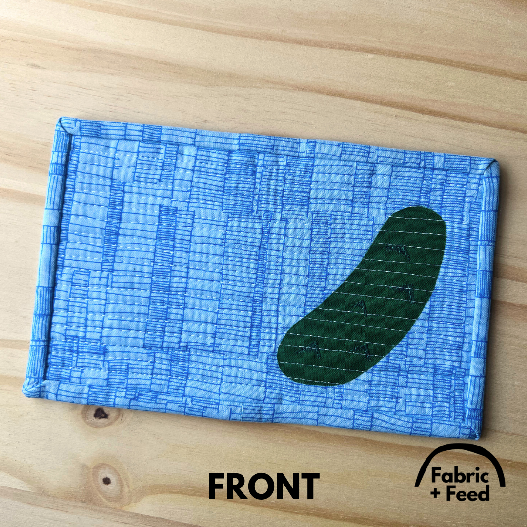 Pickle Rugs Blue Pickle Mug Rug – Fabric and Feed